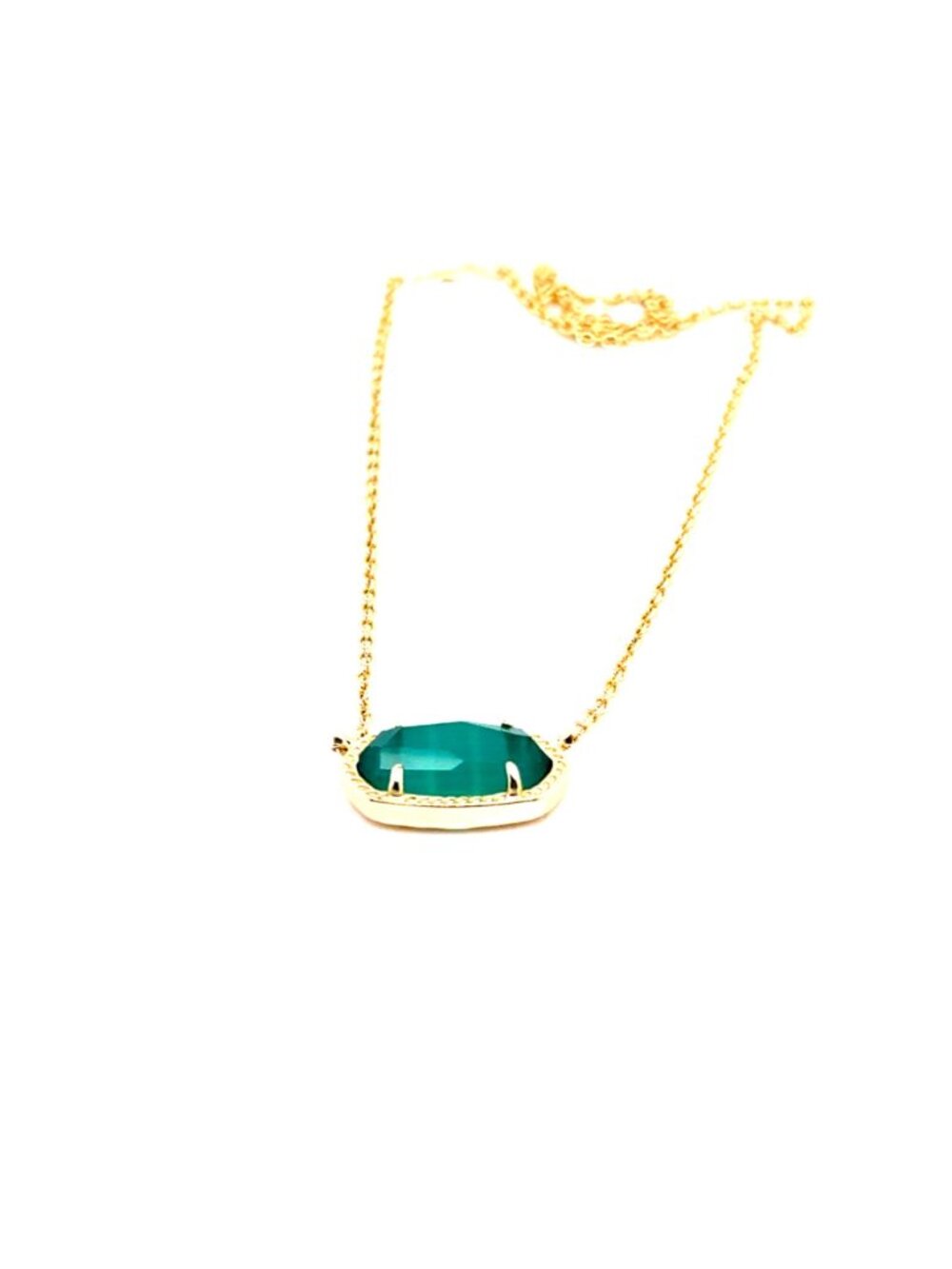 Kendra Scott Elisa Gold Emerald Green Necklace - Picture 2 of 10